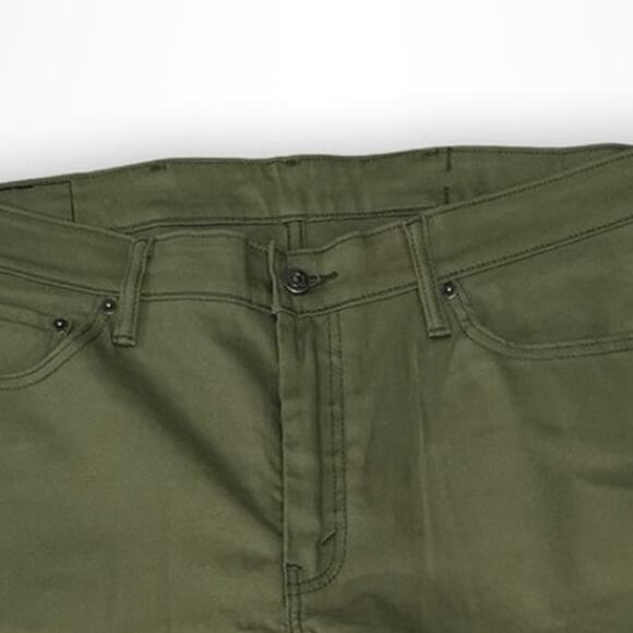 Levi's 511 Slim Fit Olive Green Stretch Twill Pants 38x32 - Picture 4 of 6
